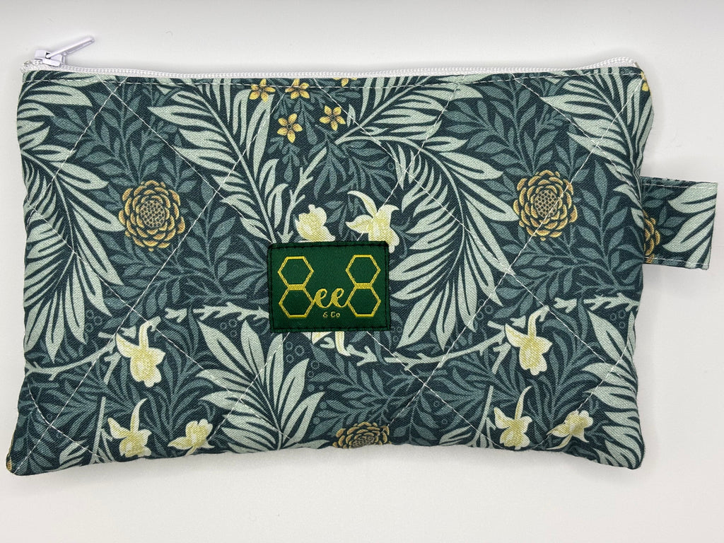 Quilted Pouches Greeny Blues