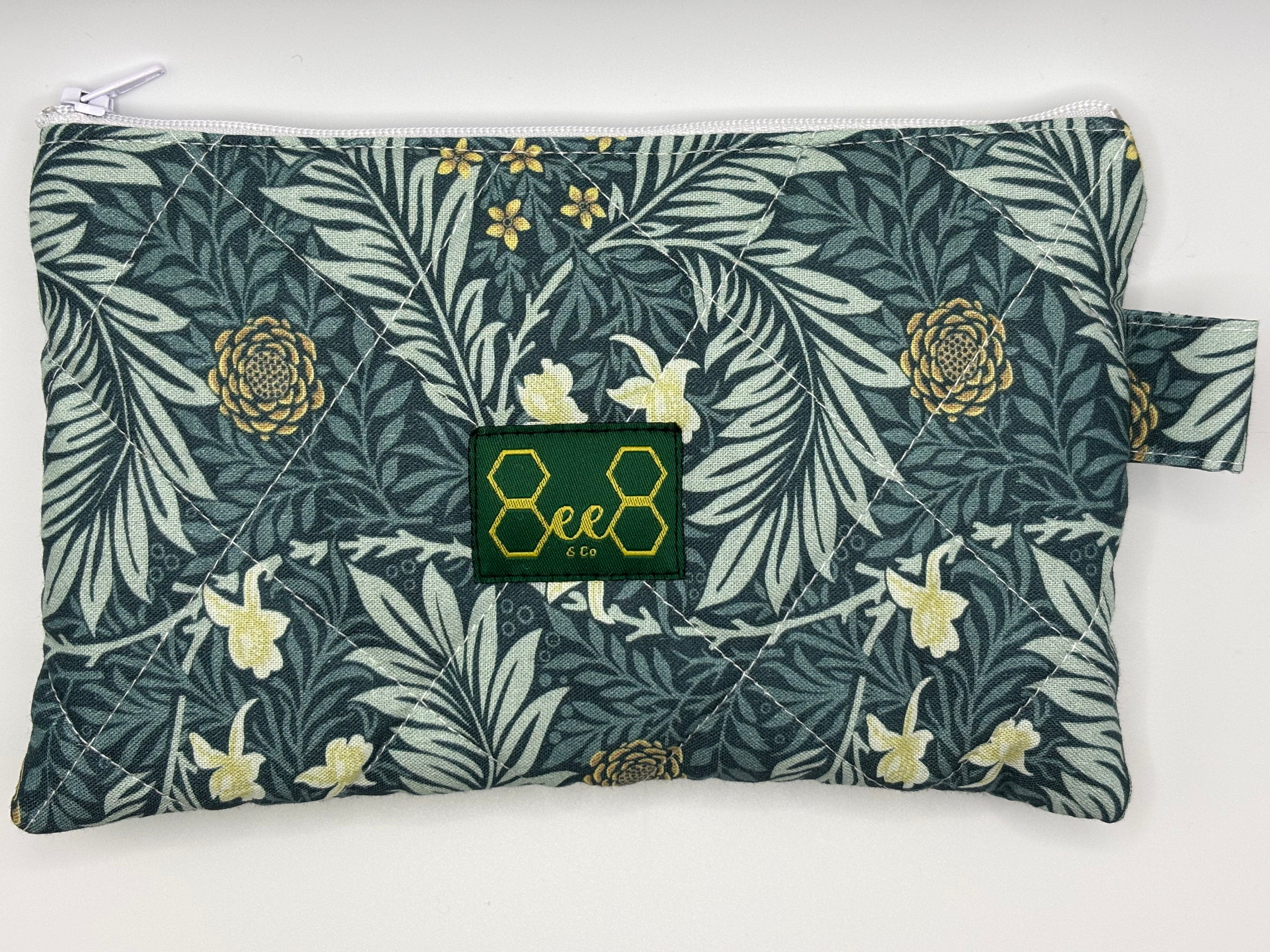 Quilted Pouches Greeny Blues