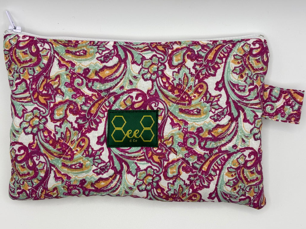 Quilted Pouches Whites, Yellows, Pinks