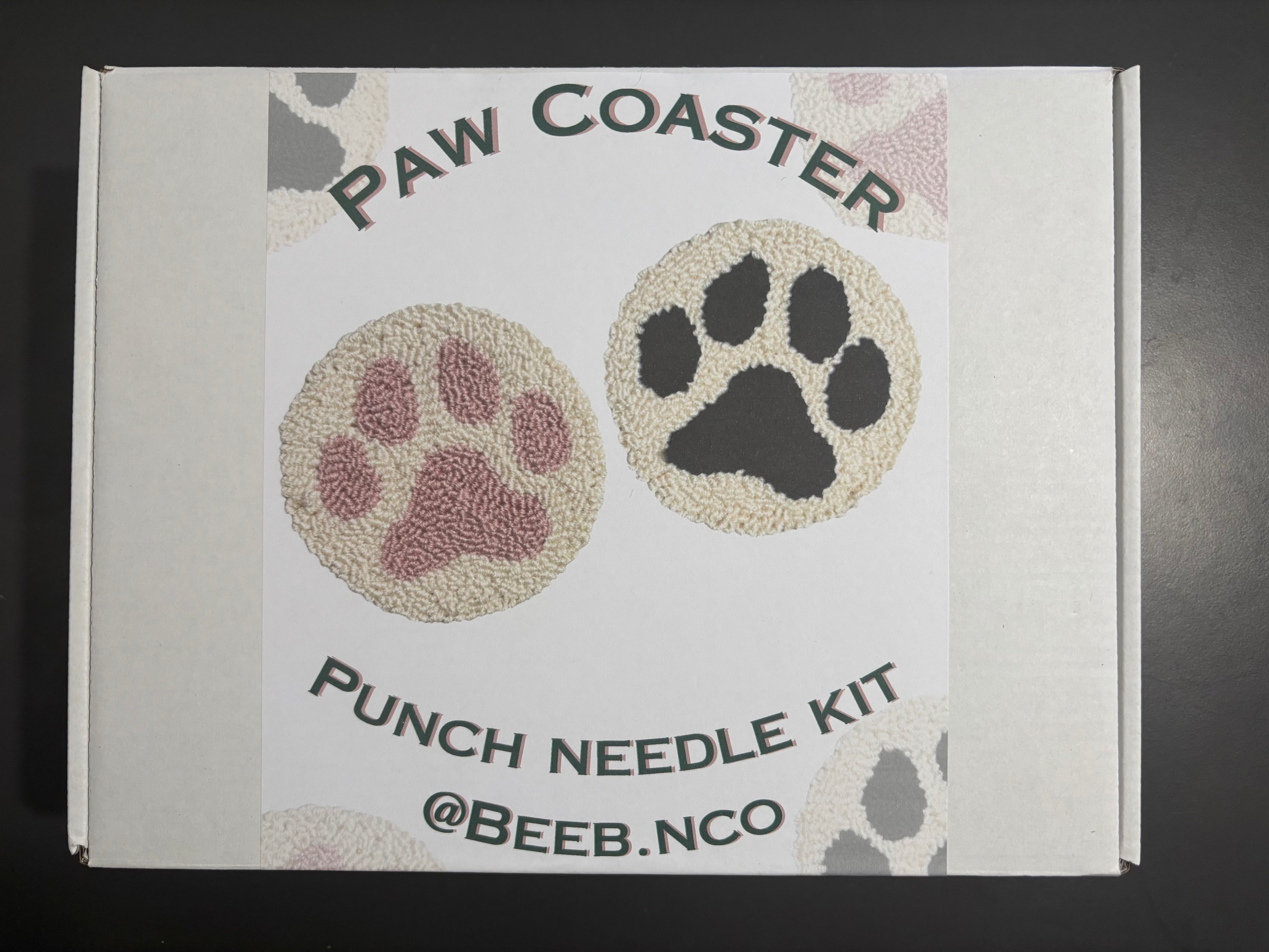 Paw Coaster Punch Needle Kit