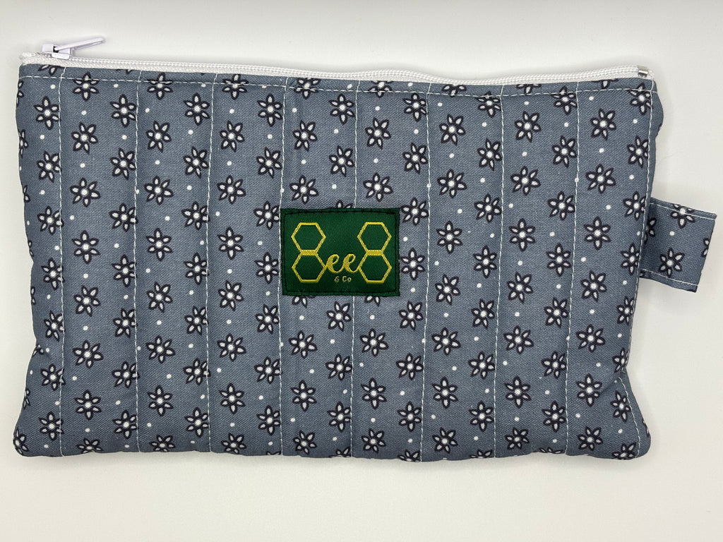 Quilted Pouches Greeny Blues