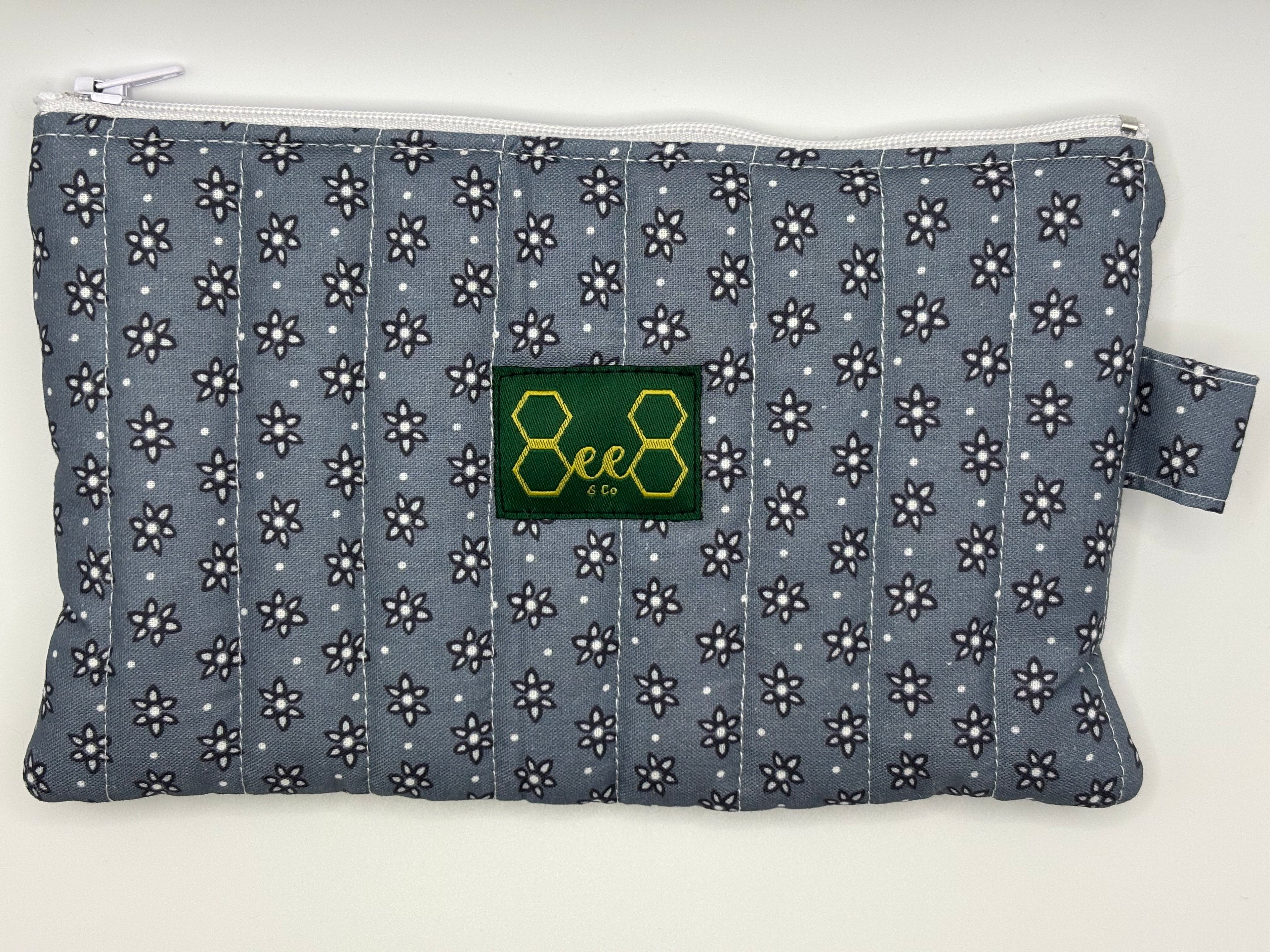 Quilted Pouches Greeny Blues