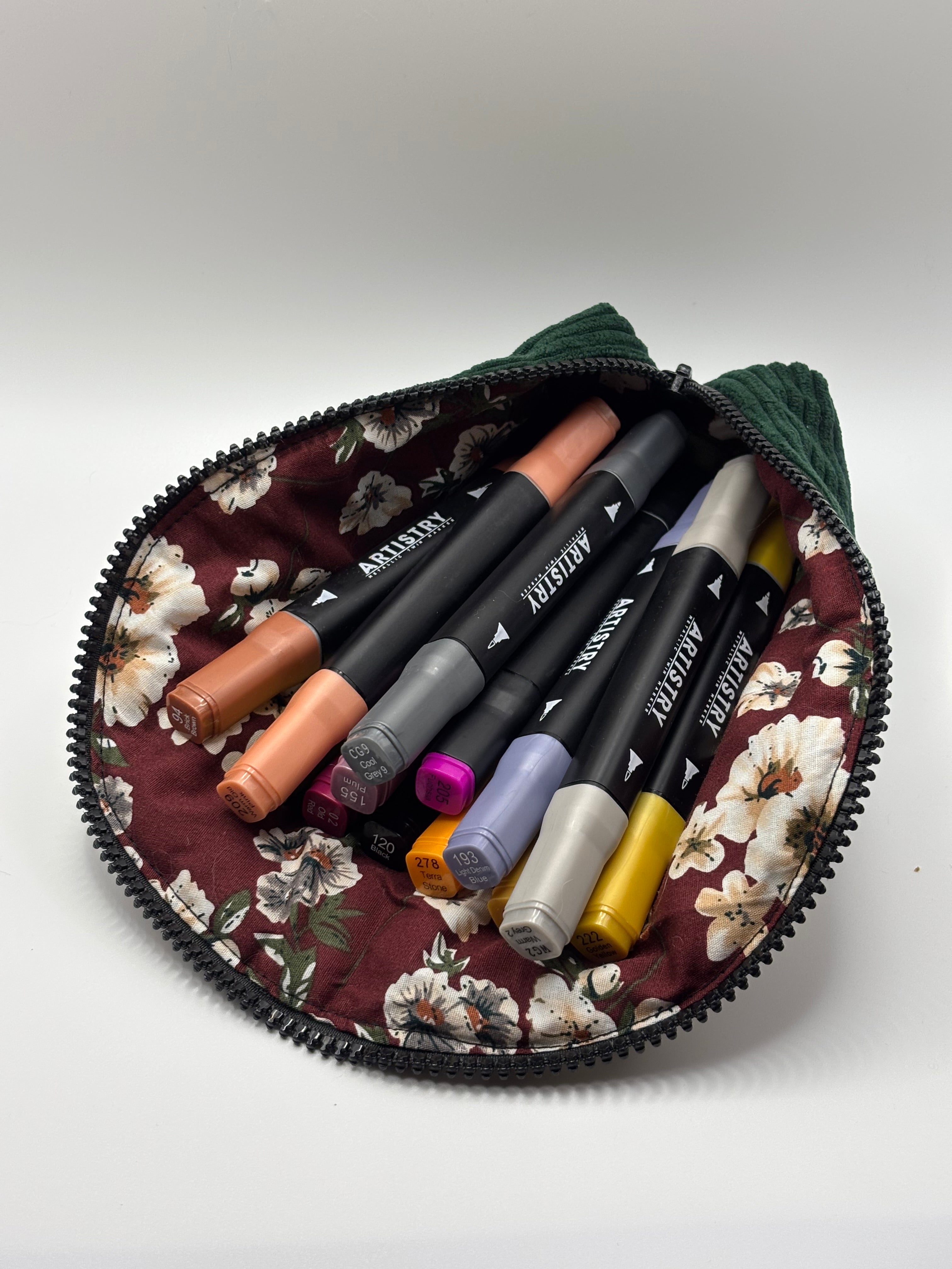 Burrito Case - Burgundy Floral