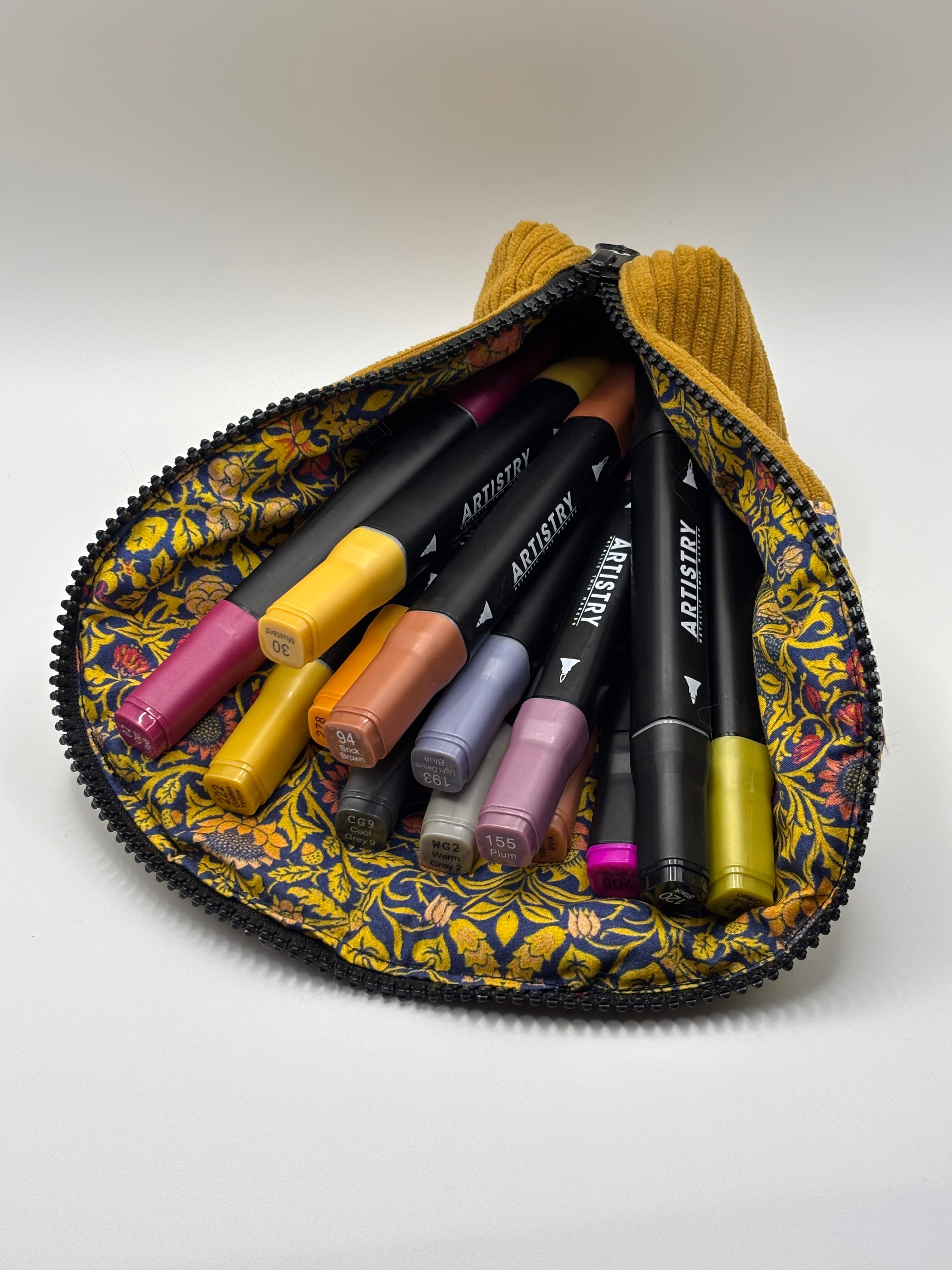 Burrito Case - Navy/Mustard Strawberry