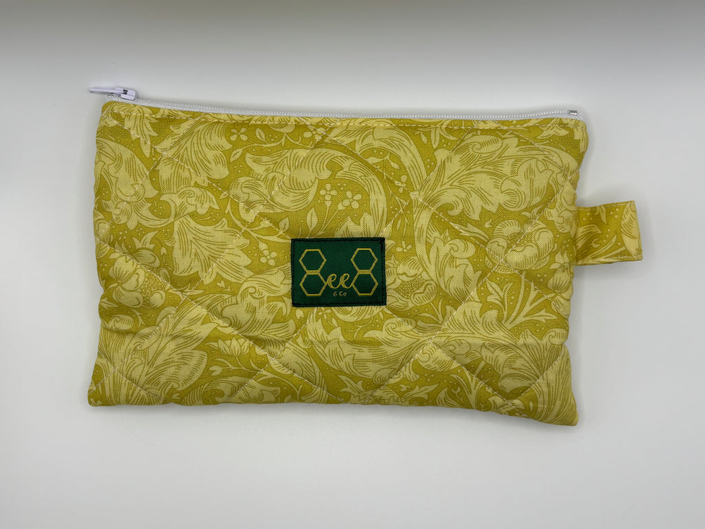 Quilted Pouches Whites, Yellows, Pinks