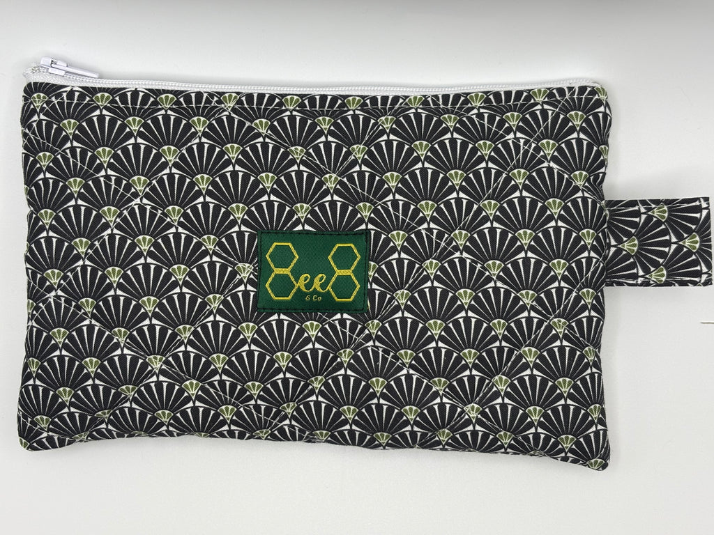 Quilted Pouches Greeny Blues
