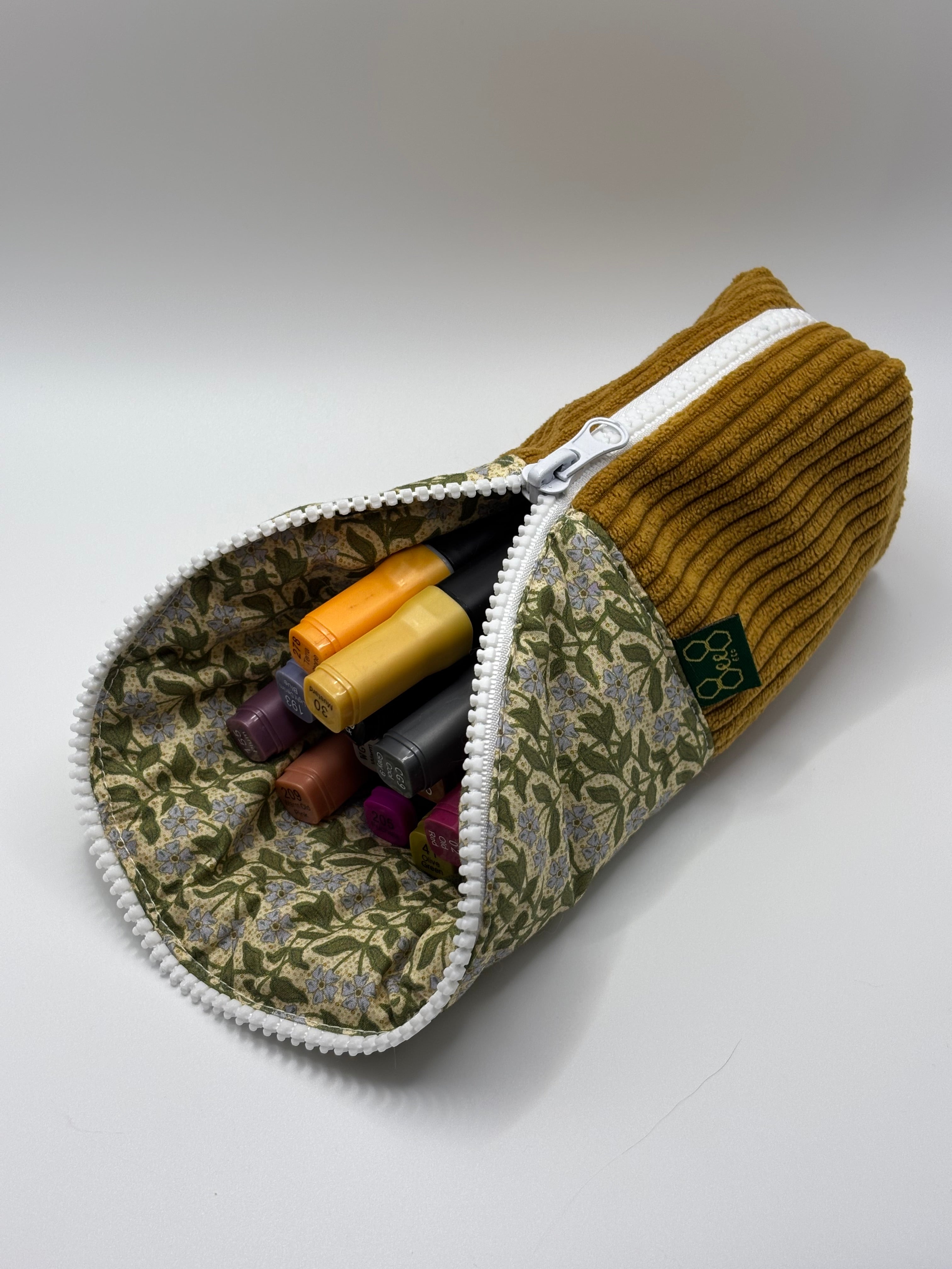 Burrito Case - Green/ Mustard Vine
