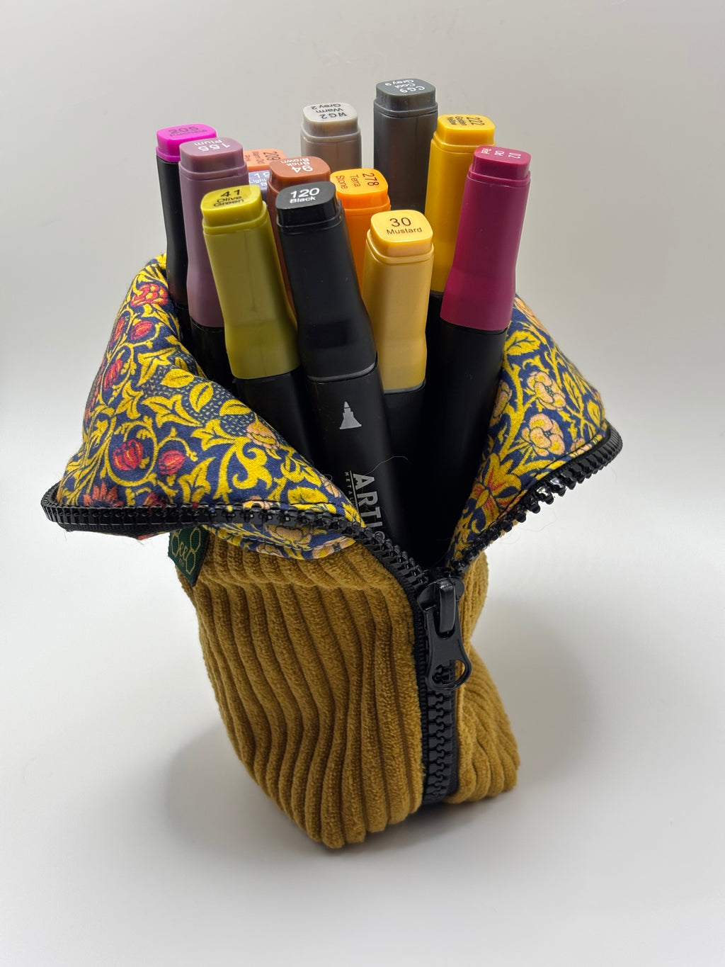 Burrito Case - Navy/Mustard Strawberry
