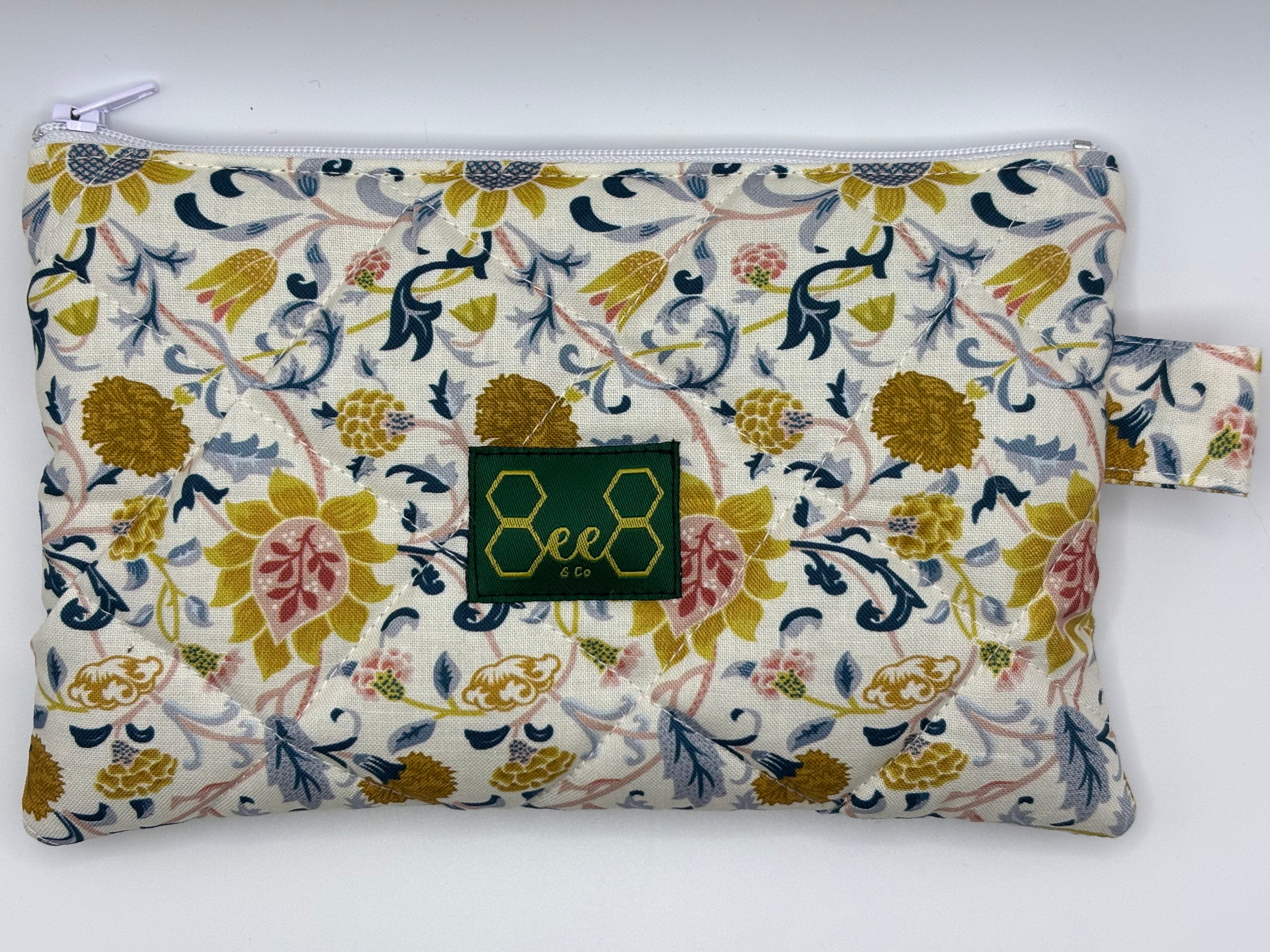 Quilted Pouches Whites, Yellows, Pinks