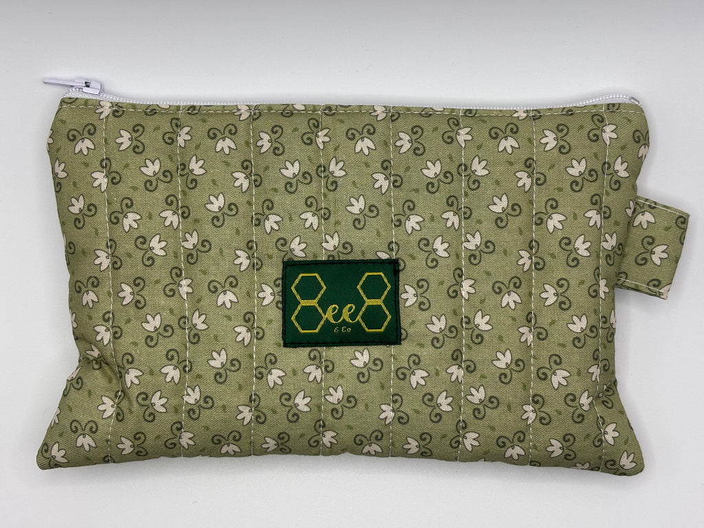 Quilted Pouches Greeny Blues