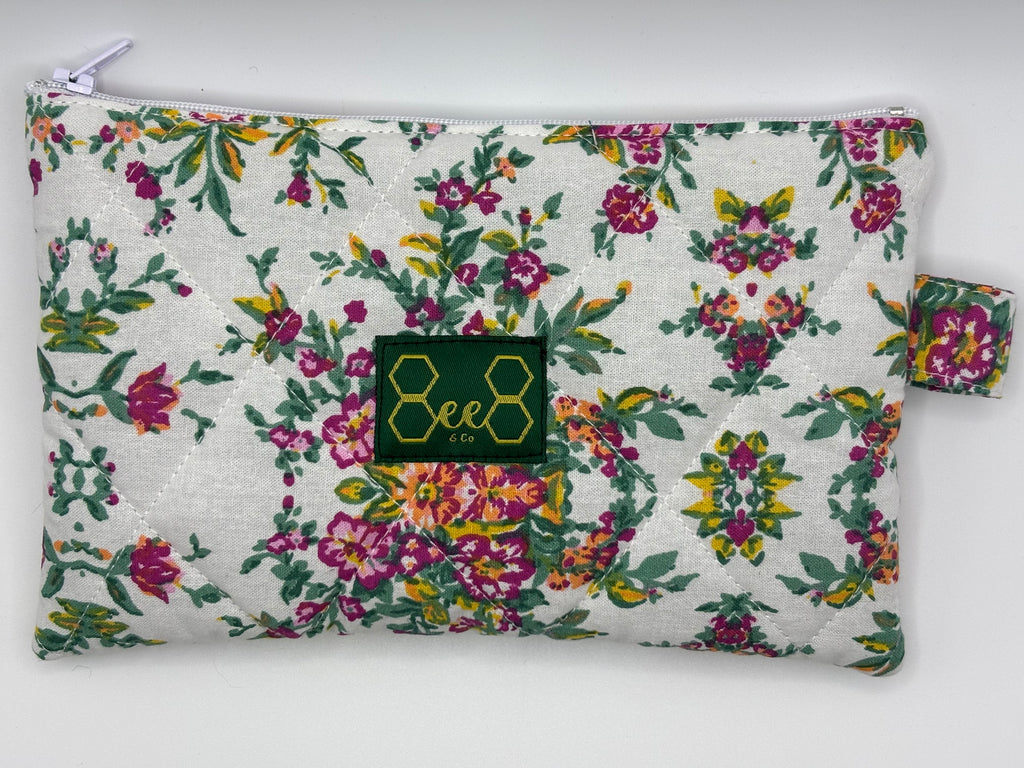 Quilted Pouches Whites, Yellows, Pinks