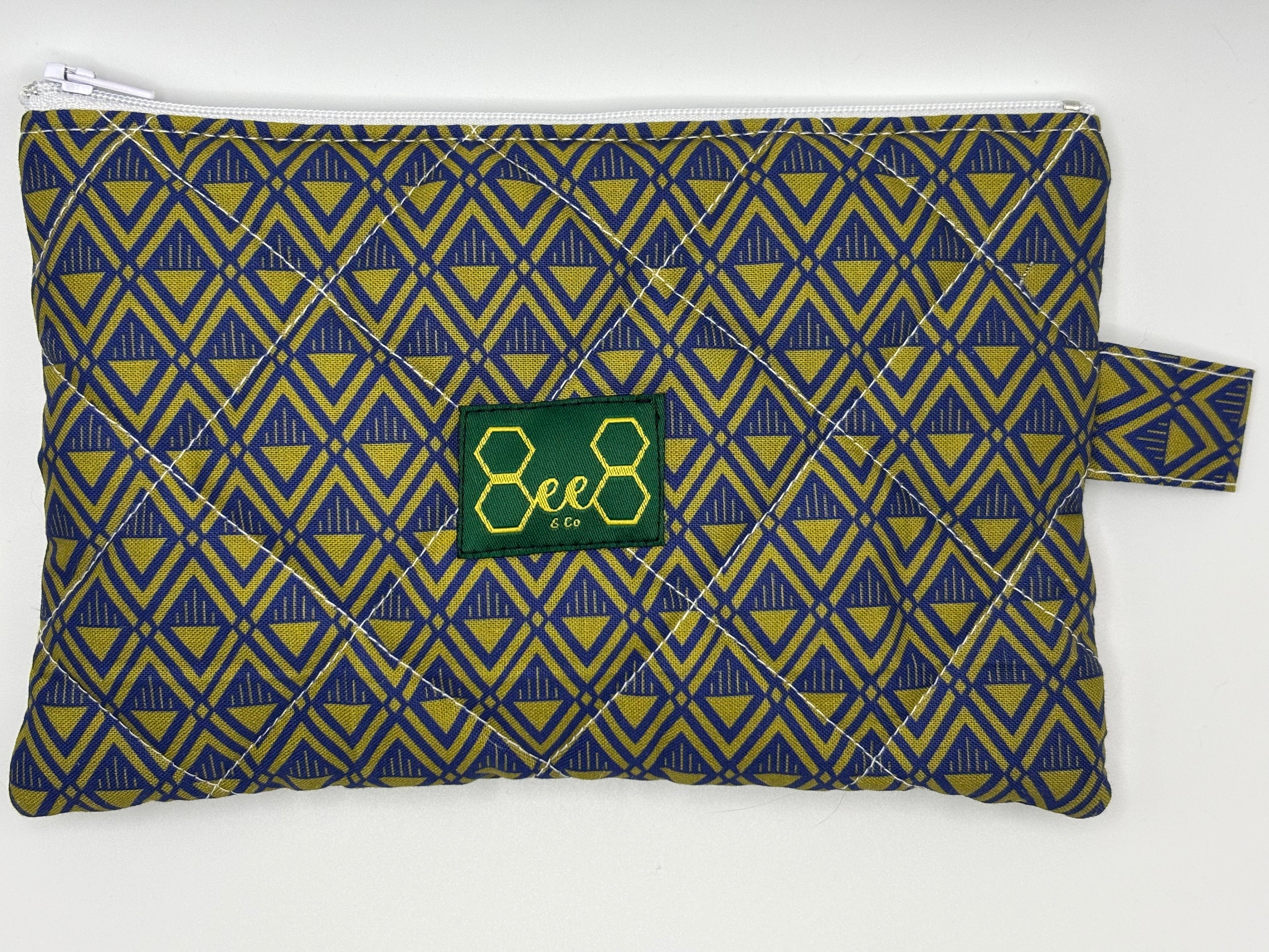 Quilted Pouches Greeny Blues