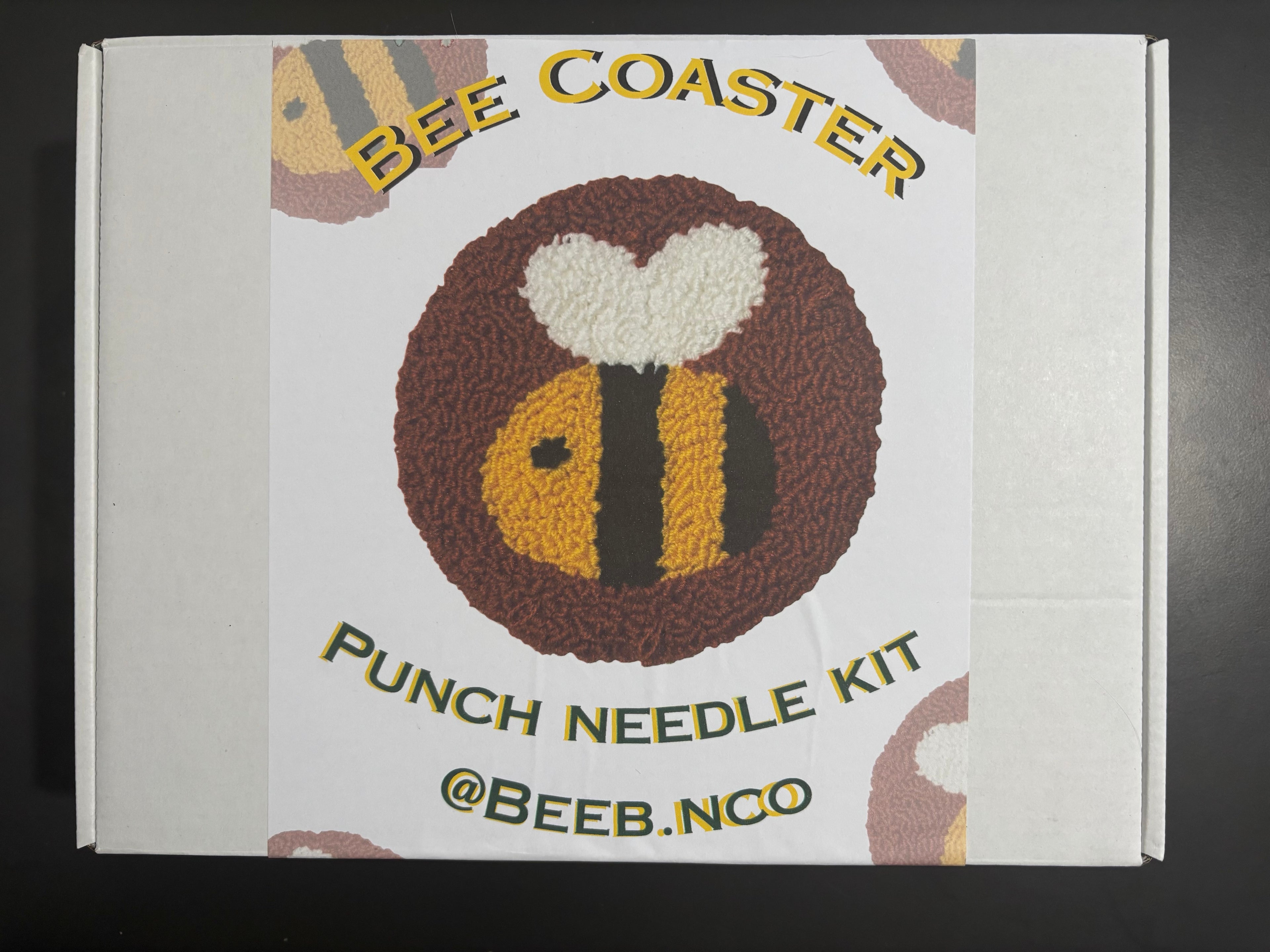 Bee Coaster Punch Needle Kit
