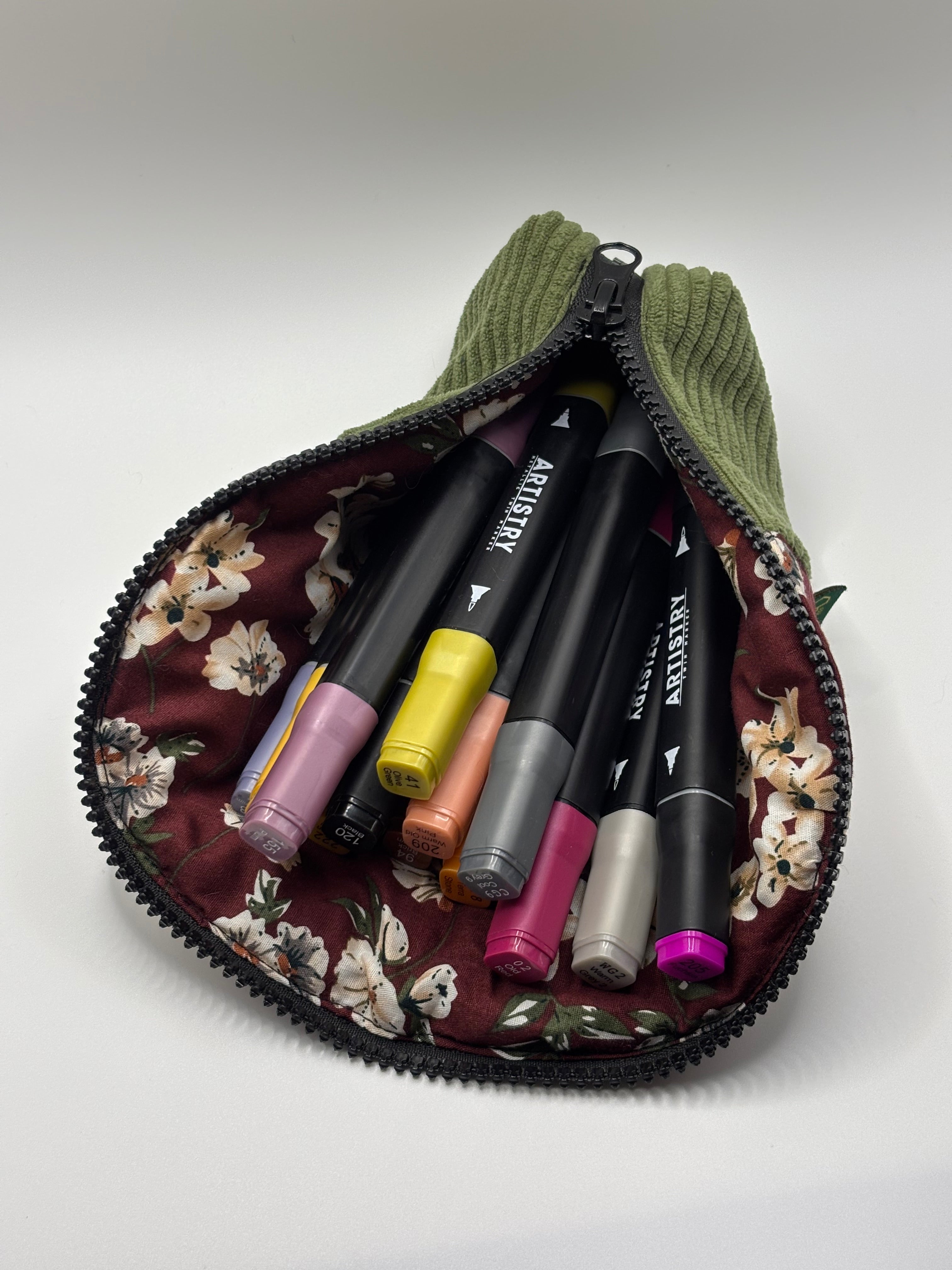Burrito Case - Burgundy Floral